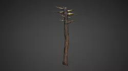 Post Apocalypse Survival Weapon Bat Low Poly Game Ready Low-poly 3D model