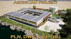 PUBLIC ELEMENTARY SCHOOL for Archicad with plans obj and fbx 3D model