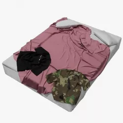 Queen Ruffle Sheets 3D model