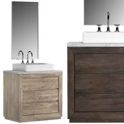 RECLAIMED OAK SINGLE VANITY 3D model
