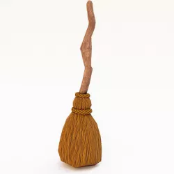 Retro broom low poly 3d model  Low-poly 3D model