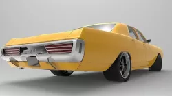 Retro Car Low-poly 3D model