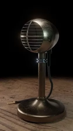 Retro Microphone 1940s RCA MI-12010   Low-poly 3D model