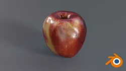 Ripe Apple photogrammetry Low-poly 3D model