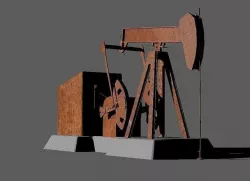 Rusty Oil Pump Jack 3D model Low-poly 3D model