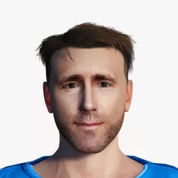 Ryan Reynolds 3D Rigged model ready for animation Low-poly 3D model