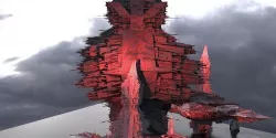 Sci-Fi Dark Alice Themed Mushroom City Structures  3D model