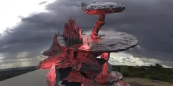 Sci-Fi Dark Alice Themed Mushroom Town 3  3D model