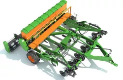 Seed Drill Disc Harrow 3D model