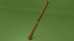 Shakuhachi Japanese traditional vertical flute 3D model