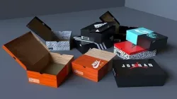 Shoe boxes Nike adidas jordan Low-poly 3D model