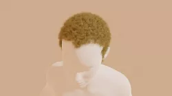 Short Blond Hair 3D model