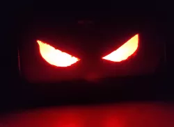 side for Halloween Evil Eyes from toilet paper roll core