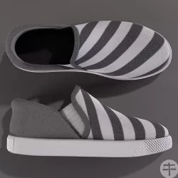 Slip On shoes - 5 colourways 3D model
