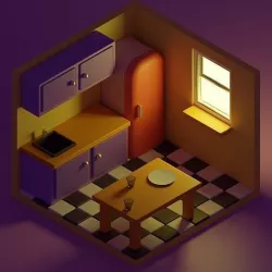 small kitchen 3D model