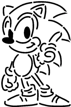Sonic the Hedgehog stencil 7