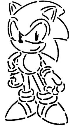 Sonic the Hedgehog stencil 8
