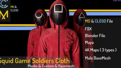 Squid game soldiers cloth 3D model
