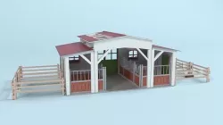 stable house lowpoly Low-poly 3D model