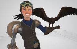 Steampunk hero Low-poly 3D model
