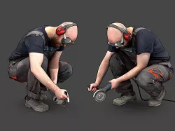 Stylized Construction Worker 3D model