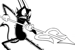 The Devil stencil 4