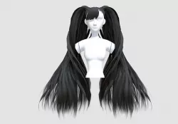 Thick Pigtails Hairstyle  3D model