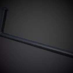 Tonfa Low-poly 3D model