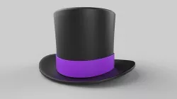 top hat 3D model