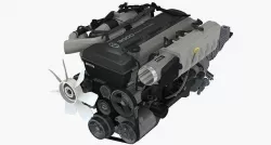 Toyota 2JZ GTE engine Low-poly 3D model