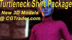 Turtleneck Shirt Package  3D model