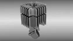 Two stroke cylinder and piston set 3D model