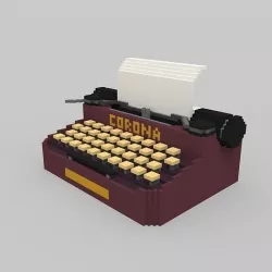 Vintage Corona Typewriter 3D model