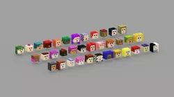 Voxel Heads NFT Collection  Low-poly 3D model