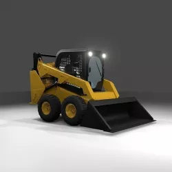  VR and Game Ready Real Scale Forklift Low-poly 3D model