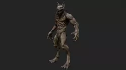 Werewolf Low-poly 3D model