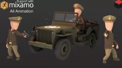 WW2 Us Commander Low-poly 3D model