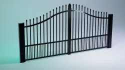 3d model of a black metal gate 3D model