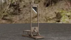 3d model of a guillotine wooden execution tool 3D model