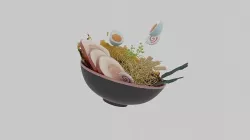 3D Ramen Bowl 3D model