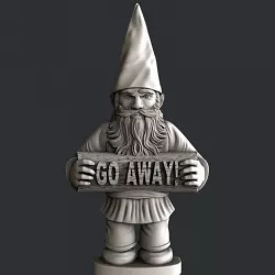 3d STL models for CNC router gnome go away 3D model
