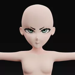 Anime Girl Base 3D model