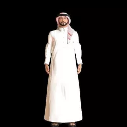 Arabic Male Character Low-poly 3D model