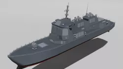 Arleigh Burke Destroyer Low-poly 3D model