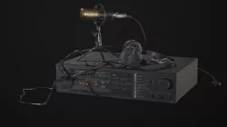 Audio Setup with headset Echo N16 receiver Onkyo and mike BM800  Low-poly 3D model