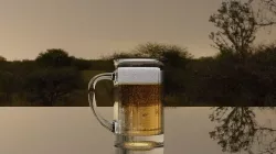 Beer mug with beer in it 3D model
