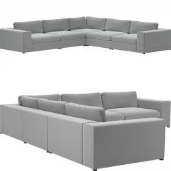 Beta summit gray corner sectional sofa 3D model
