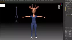 Blue Nurse Antelope - ZBrush Character Basemesh 3D model