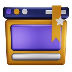 Bookmarks Icon Low-poly 3D model