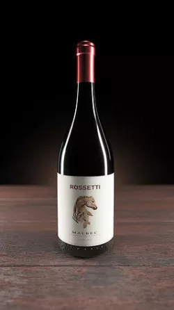 Botella de vino Low-poly 3D model